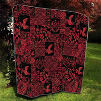 Black Tonga Kilisimasi Fiefia Quilt Pacific Patchwork Xmas Vibes - Polynesian Pride