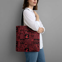 Black Tonga Kilisimasi Fiefia Tote Bag Pacific Patchwork Xmas Vibes - Polynesian Pride