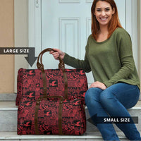 Black Tonga Kilisimasi Fiefia Travel Bag Pacific Patchwork Xmas Vibes - Polynesian Pride