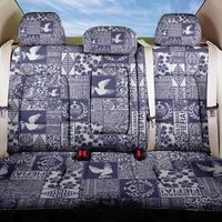 Blue Tonga Kilisimasi Fiefia Back Car Seat Cover Pacific Patchwork Xmas Vibes - Polynesian Pride