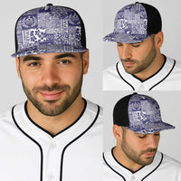 Blue Tonga Kilisimasi Fiefia Baseball Net Cap Pacific Patchwork Xmas Vibes LT9 - Polynesian Pride