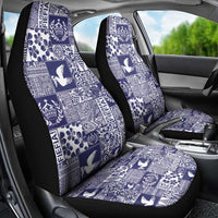 Blue Tonga Kilisimasi Fiefia Car Seat Cover Pacific Patchwork Xmas Vibes - Polynesian Pride