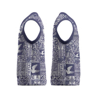 Blue Tonga Kilisimasi Fiefia Christmas Knitted V-Neck Vest Pacific Patchwork Xmas Vibes - Polynesian Pride