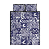 Blue Tonga Kilisimasi Fiefia Quilt Bed Set Pacific Patchwork Xmas Vibes - Polynesian Pride