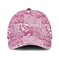 Pink Tonga Kilisimasi Fiefia Classic Cap Pacific Patchwork Xmas Vibes LT9 Universal Fit Pink - Polynesian Pride