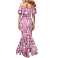 Pink Tonga Kilisimasi Fiefia Family Matching Mermaid Dress and Hawaiian Shirt Pacific Patchwork Xmas Vibes LT9 - Polynesian Pride