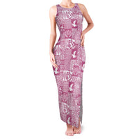 Pink Tonga Kilisimasi Fiefia Family Matching Tank Maxi Dress and Hawaiian Shirt Pacific Patchwork Xmas Vibes - Polynesian Pride