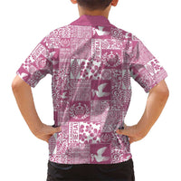 Pink Tonga Kilisimasi Fiefia Hawaiian Shirt Pacific Patchwork Xmas Vibes - Polynesian Pride
