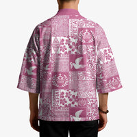 Pink Tonga Kilisimasi Fiefia Kimono Pacific Patchwork Xmas Vibes - Polynesian Pride