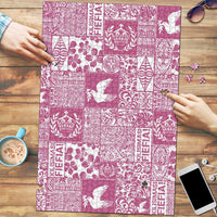 Pink Tonga Kilisimasi Fiefia Puzzle Pacific Patchwork Xmas Vibes - Polynesian Pride