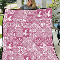 Pink Tonga Kilisimasi Fiefia Quilt Pacific Patchwork Xmas Vibes - Polynesian Pride