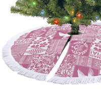 Pink Tonga Kilisimasi Fiefia Tree Skirt Pacific Patchwork Xmas Vibes - Polynesian Pride