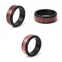 Red Tonga Kilisimasi Fiefia Spinner Ring Pacific Patchwork Xmas Vibes - Polynesian Pride