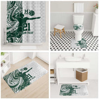 Polynesian Hawaii Volleyball Custom Bathroom Set Kakau with Sport Style - Polynesian Pride
