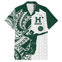 Polynesian Hawaii Volleyball Custom Family Matching Tank Maxi Dress and Hawaiian Shirt Kakau with Sport Style