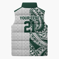 Polynesian Hawaii Volleyball Custom Sleeveless Puffer Jacket Kakau with Sport Style - Polynesian Pride