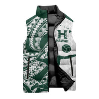 Polynesian Hawaii Volleyball Custom Sleeveless Puffer Jacket Kakau with Sport Style - Polynesian Pride
