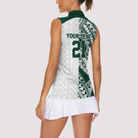 Polynesian Hawaii Volleyball Custom Women Sleeveless Polo Shirt Kakau with Sport Style