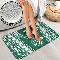 Polynesian Hawaii Volleyball Custom Bathroom Set Green Kakau with Map Motif - Polynesian Pride