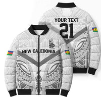 New Caledonia Football Custom Bomber Puffer Jacket Go Champions Les Cagous - Polynesian Pride