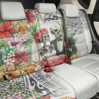 Skeleton Love for Valentine’s Day Back Car Seat Cover Polynesian Tribal Love Forever