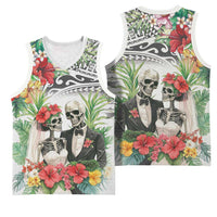 Skeleton Love for Valentine’s Day Basketball Jersey Polynesian Tribal Love Forever - Polynesian Pride