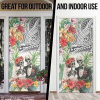 Skeleton Love for Valentine’s Day Door Cover Polynesian Tribal Love Forever - Polynesian Pride