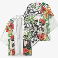 Skeleton Love for Valentine’s Day Kimono Polynesian Tribal Love Forever - Polynesian Pride
