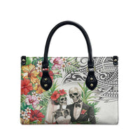Skeleton Love for Valentine’s Day Leather Bag Polynesian Tribal Love Forever - Polynesian Pride