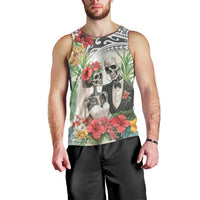 Skeleton Love for Valentine’s Day Men Tank Top Polynesian Tribal Love Forever