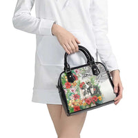 Skeleton Love for Valentine’s Day Shoulder Handbag Polynesian Tribal Love Forever