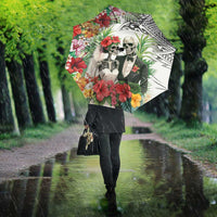 Skeleton Love for Valentine’s Day Umbrella Polynesian Tribal Love Forever - Polynesian Pride
