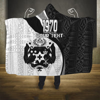 Personalised Tonga Emancipation Day Hooded Blanket Since 1970 Ngatu Tribal Pattern