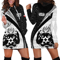 Personalised Tonga Emancipation Day Hoodie Dress Since 1970 Ngatu Tribal Pattern