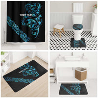 All Black Maori Tribal Tattoo Personalised Bathroom Set Polynesian Style - Polynesian Pride