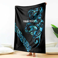 All Black Maori Tribal Tattoo Personalised Blanket Polynesian Style LT9 - Polynesian Pride