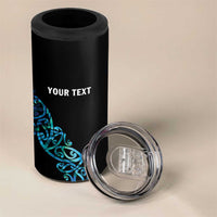 All Black Maori Tribal Tattoo Personalised 4 in 1 Can Cooler Tumbler Polynesian Style LT9 - Polynesian Pride