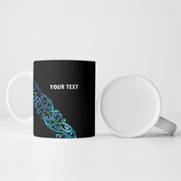 All Black Maori Tribal Tattoo Personalised Ceramic Mug Polynesian Style - Polynesian Pride
