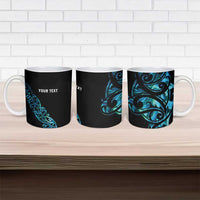 All Black Maori Tribal Tattoo Personalised Ceramic Mug Polynesian Style - Polynesian Pride