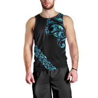 All Black Maori Tribal Tattoo Personalised Men Tank Top Polynesian Style