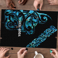 All Black Maori Tribal Tattoo Personalised Puzzle Polynesian Style - Polynesian Pride