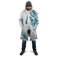 All White Maori Tribal Tattoo Personalised Cloak Polynesian Style - Polynesian Pride