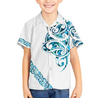 All White Maori Tribal Tattoo Personalised Family Matching Puletasi and Hawaiian Shirt Polynesian Style
