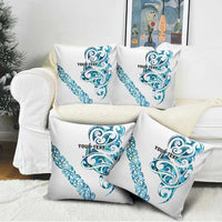All White Maori Tribal Tattoo Personalised Pillow Cover Polynesian Style LT9 - Polynesian Pride