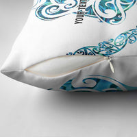 All White Maori Tribal Tattoo Personalised Pillow Cover Polynesian Style LT9 - Polynesian Pride