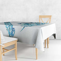 All White Maori Tribal Tattoo Personalised Tablecloth Polynesian Style LT9 - Polynesian Pride