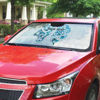 Queensland Maori Kiwi Personalised Auto Sun Shade Ma Kakariki Papua Shell Maori Tribal Tattoo - Polynesian Pride