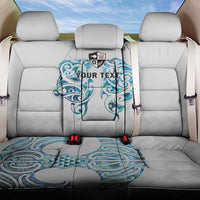Queensland Maori Kiwi Personalised Back Car Seat Cover Ma Kakariki Papua Shell Maori Tribal Tattoo LT9 One Size White - Polynesian Pride