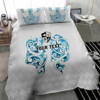 Queensland Maori Kiwi Personalised Bedding Set Ma Kakariki Papua Shell Maori Tribal Tattoo