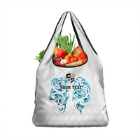 Queensland Maori Kiwi Personalised Grocery Bag Ma Kakariki Papua Shell Maori Tribal Tattoo LT9 1-pack One Size White - Polynesian Pride